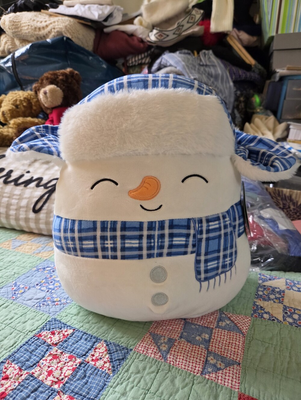 New With Tag SQUISHMALLOW “MANNY “ the Snowman